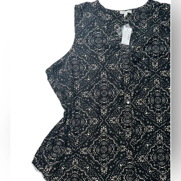 Nwt Maurice’s Madison Bandana Medallion Button Down Tank Top Shirt Blouse Sz 2X - Picture 3 of 5